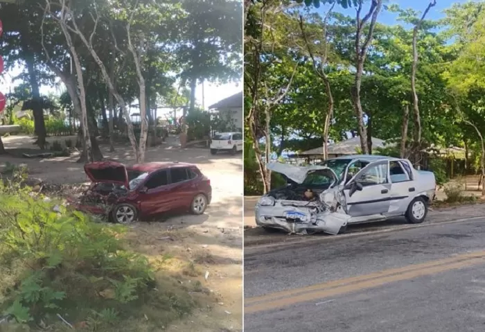 Racha na madrugada acaba em acidente grave na orla de Porto Seguro